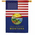 Guarderia 28 x 40 in. USA Montana American State Vertical House Flag with Double-Sided Banner Garden GU3953807